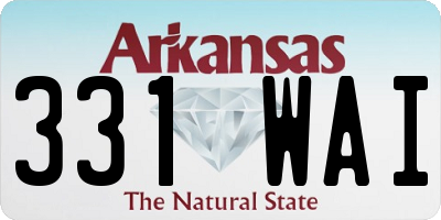 AR license plate 331WAI
