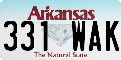 AR license plate 331WAK