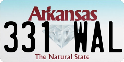 AR license plate 331WAL