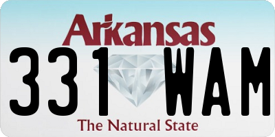 AR license plate 331WAM