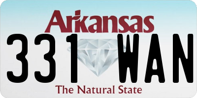 AR license plate 331WAN