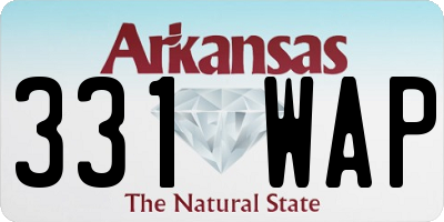 AR license plate 331WAP