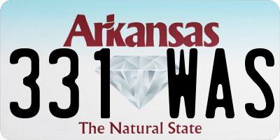 AR license plate 331WAS