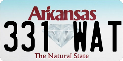 AR license plate 331WAT