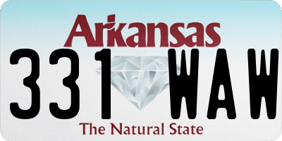 AR license plate 331WAW
