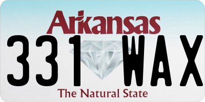 AR license plate 331WAX