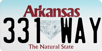 AR license plate 331WAY