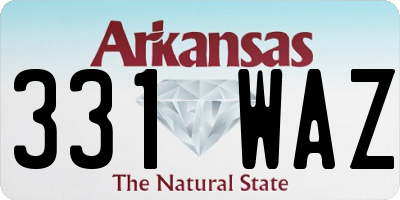AR license plate 331WAZ
