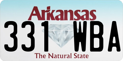 AR license plate 331WBA