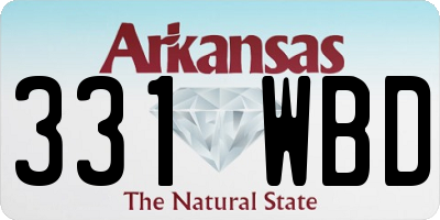 AR license plate 331WBD