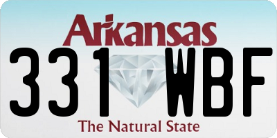 AR license plate 331WBF