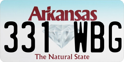 AR license plate 331WBG