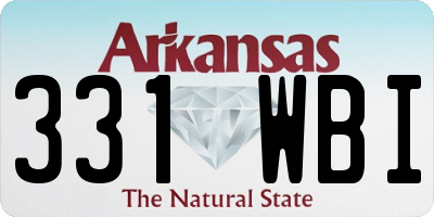 AR license plate 331WBI