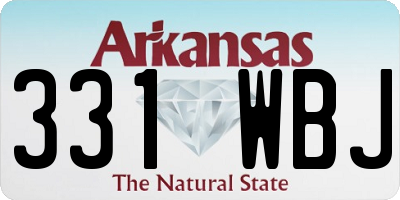 AR license plate 331WBJ