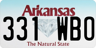 AR license plate 331WBO