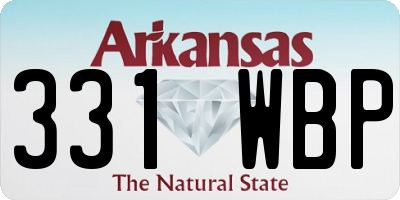AR license plate 331WBP