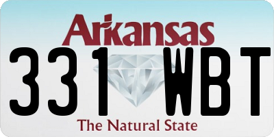 AR license plate 331WBT