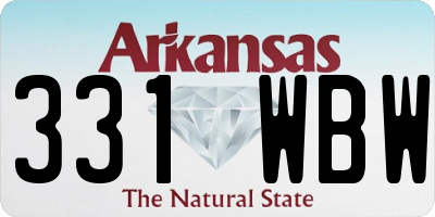 AR license plate 331WBW