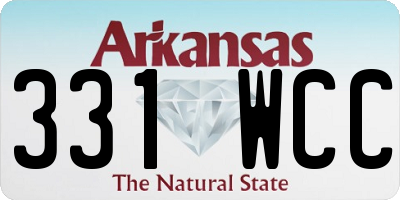 AR license plate 331WCC