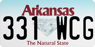 AR license plate 331WCG