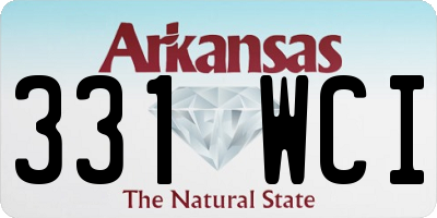 AR license plate 331WCI