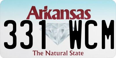 AR license plate 331WCM