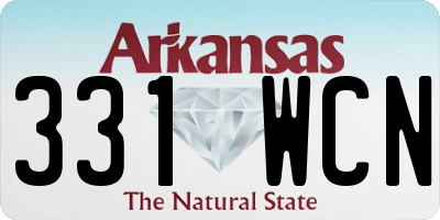 AR license plate 331WCN