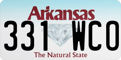 AR license plate 331WCO