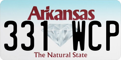 AR license plate 331WCP