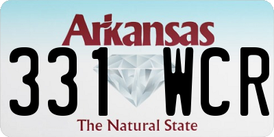 AR license plate 331WCR