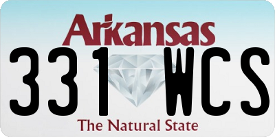AR license plate 331WCS
