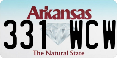 AR license plate 331WCW