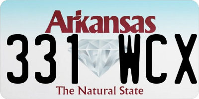AR license plate 331WCX
