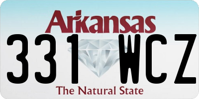 AR license plate 331WCZ