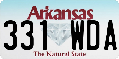 AR license plate 331WDA