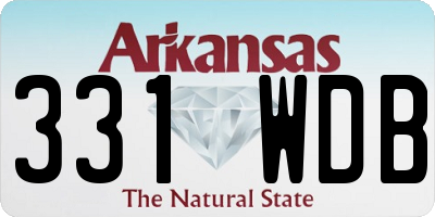 AR license plate 331WDB