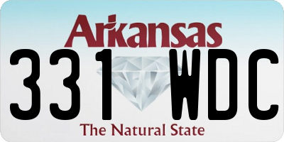 AR license plate 331WDC