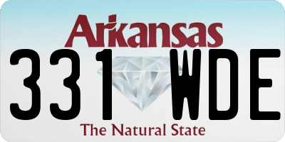 AR license plate 331WDE