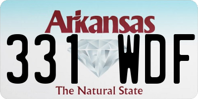 AR license plate 331WDF
