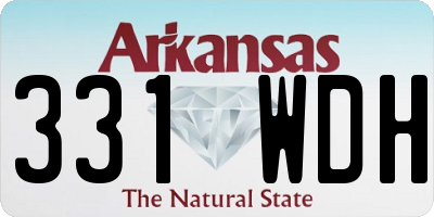 AR license plate 331WDH