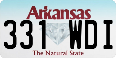AR license plate 331WDI