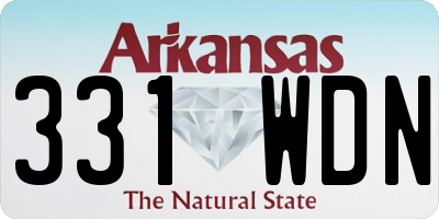 AR license plate 331WDN