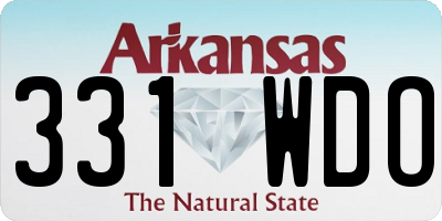 AR license plate 331WDO