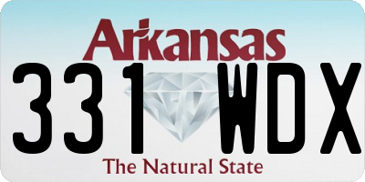 AR license plate 331WDX