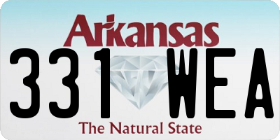 AR license plate 331WEA