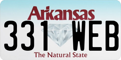 AR license plate 331WEB