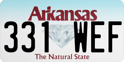 AR license plate 331WEF
