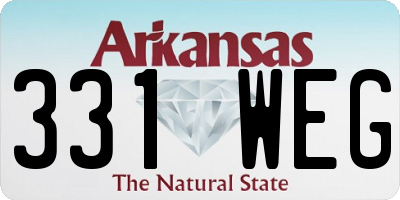 AR license plate 331WEG