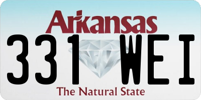 AR license plate 331WEI
