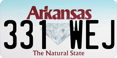 AR license plate 331WEJ